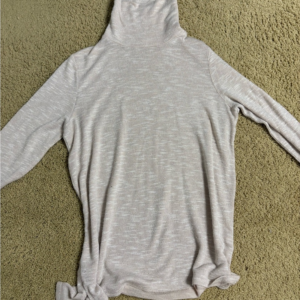 Elegant Beige Turtleneck Sweater